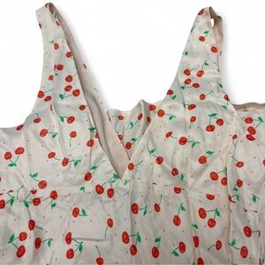 Zara Cream Cherry Patterned Dress